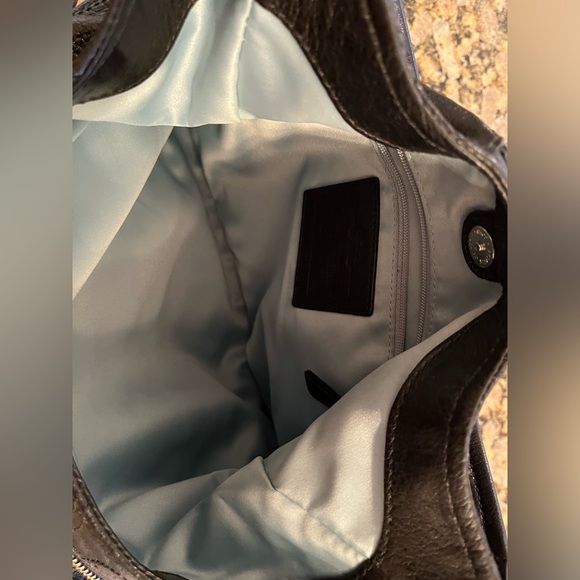 RARE Leather Embossed Coach Madison Maggie Op Art embossed - Picture 2 of 10